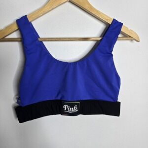 Victoria's Secret Pink Sports Bra Womens Large Ultimate Unlined Lattice‎ Back